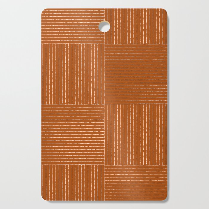 Lines III (Rust) Cutting Board Gallery Image 1