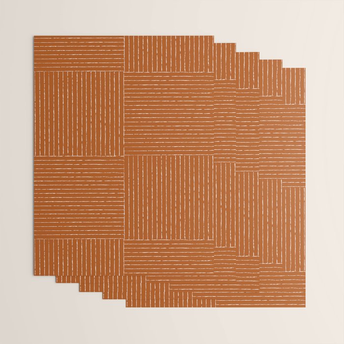 Lines III (Rust) Wrapping Paper Gallery Image 3