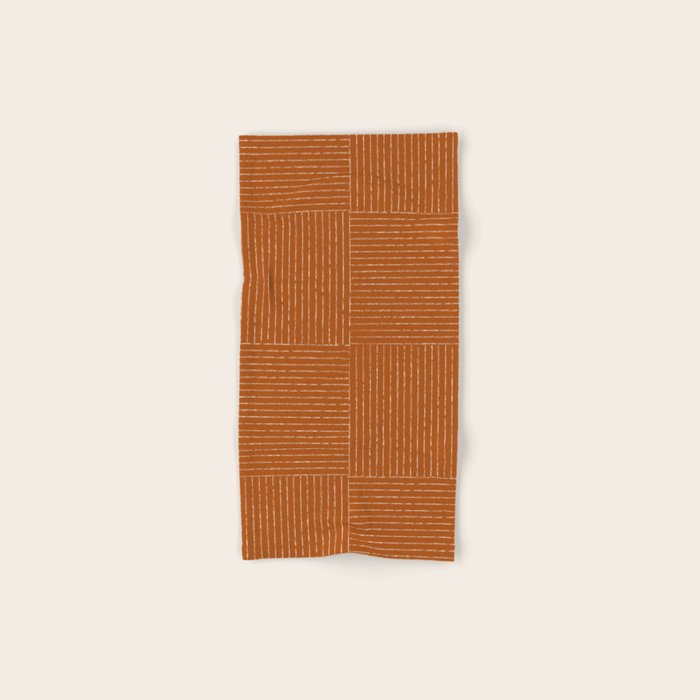 Lines III (Rust) Bath Towel Gallery Image 1