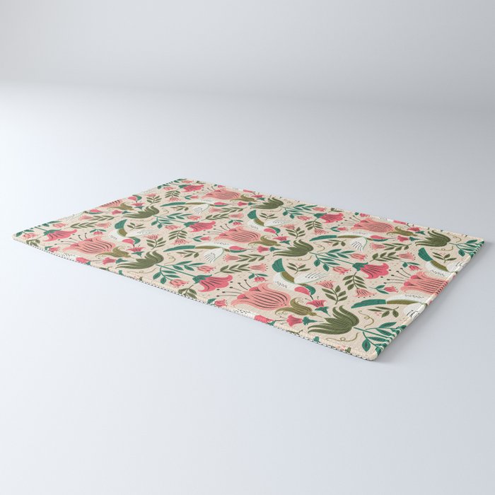 Hummingbirds - Green and Pink Rug Gallery Image 3