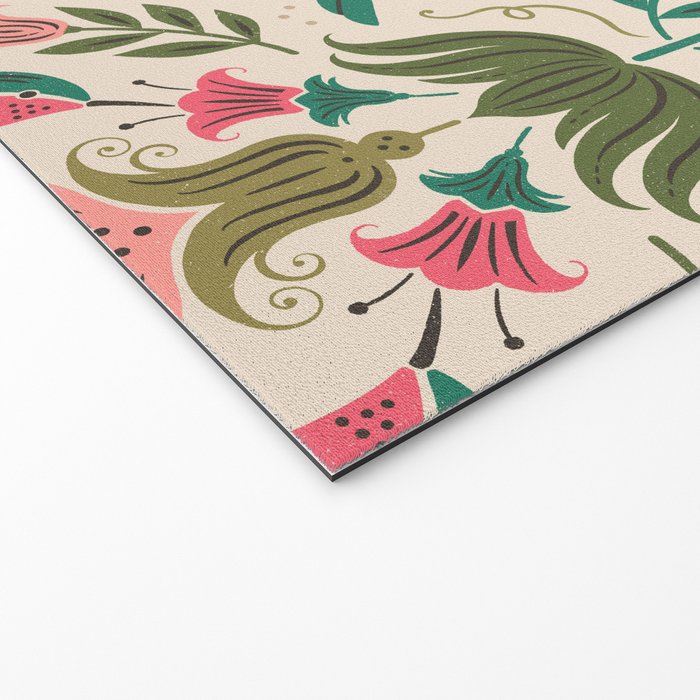 Hummingbirds - Green and Pink Welcome Mat Gallery Image 2