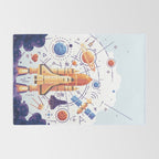 Space Rocket with Planets Rug Gallery Image 2