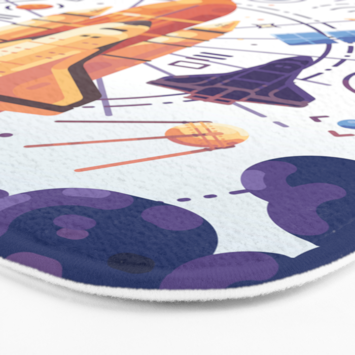 Space Rocket with Planets Bath Mat Gallery Image 3