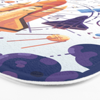 Space Rocket with Planets Bath Mat Gallery Image 3