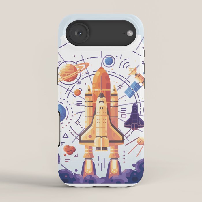 Space Rocket with Planets iPhone Case Gallery Image 2