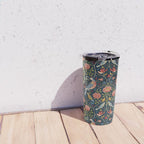 William Morris Vintage Seasons by May Melsetter Bird Pattern Indigo Blue Travel Mug Gallery Image 4