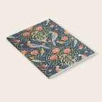 William Morris Vintage Seasons by May Melsetter Bird Pattern Indigo Blue Notebook Gallery Image 2