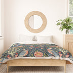 William Morris Vintage Seasons by May Melsetter Bird Pattern Indigo Blue Duvet Cover Gallery Image 3