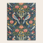William Morris Vintage Seasons by May Melsetter Bird Pattern Indigo Blue Notebook Gallery Image 4