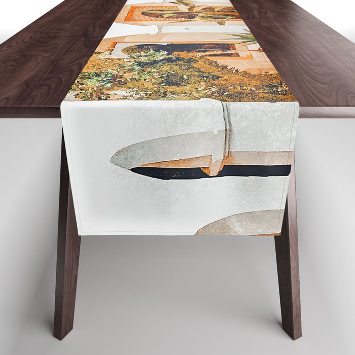 Turkish Holiday #painting #travel Table Runner Gallery Image 1