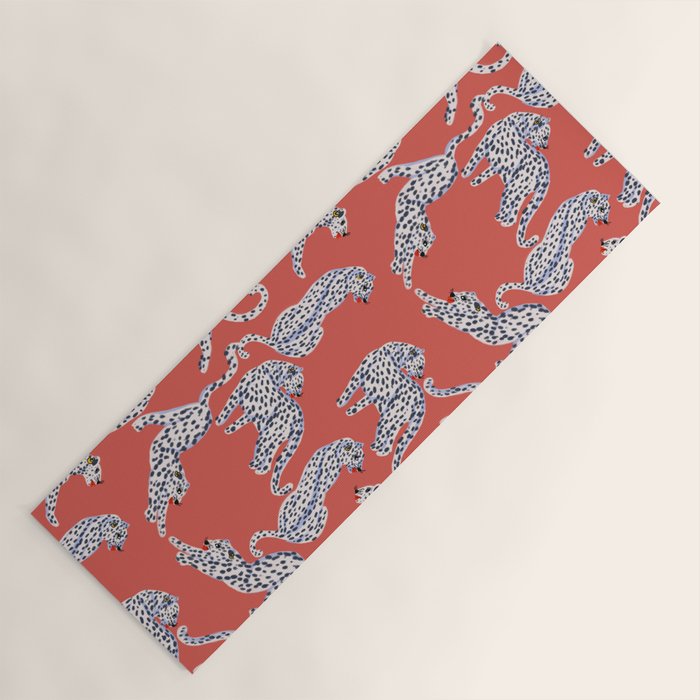 Fashionable white leopards  Yoga Mat Gallery Image 1