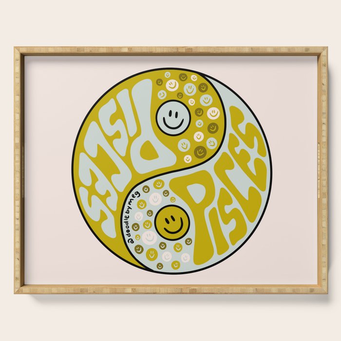 Pisces Yin Yang Serving Tray Gallery Image 1