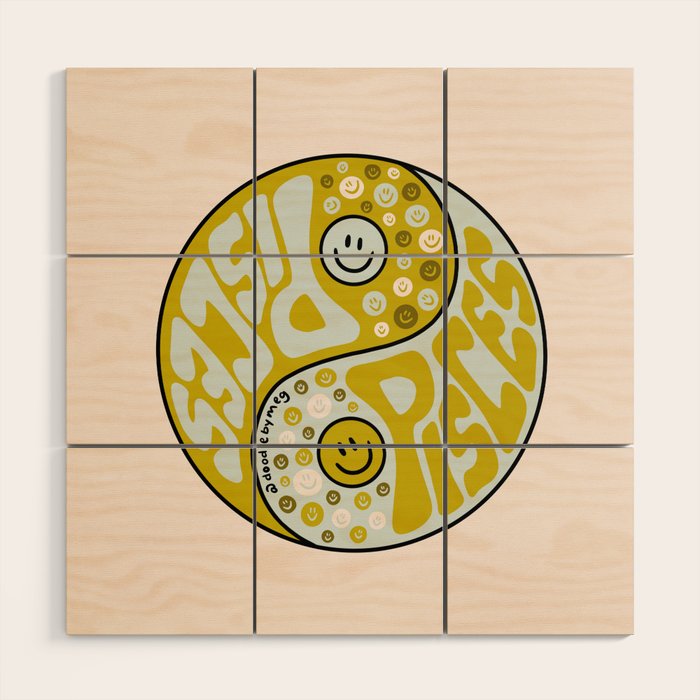 Pisces Yin Yang Wood Wall Art Gallery Image 1