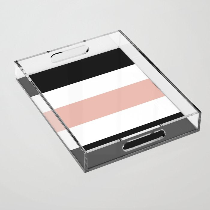Accent (Black & Pink) Acrylic Tray Gallery Image 1