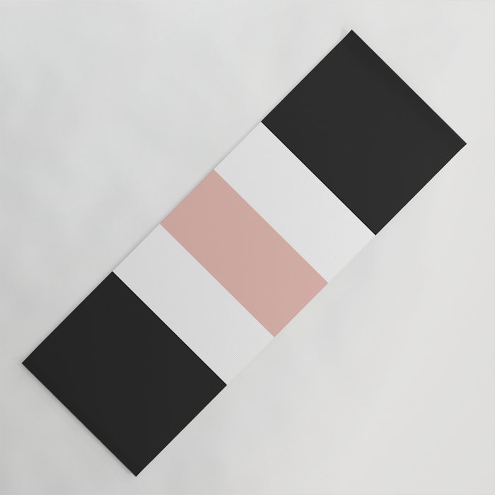 Accent (Black & Pink) Yoga Mat Gallery Image 1