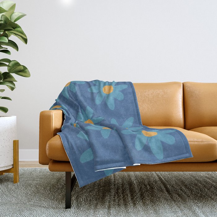 Spring Blue Throw Blanket Gallery Image 1
