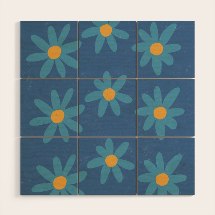 Spring Blue Wood Wall Art Gallery Image 1