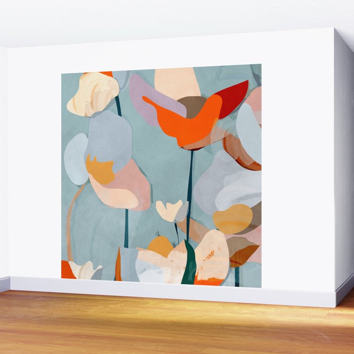 Layered Bloom Wall Mural Gallery Image 2