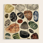  beach pebbles Wood Wall Art Gallery Image 1