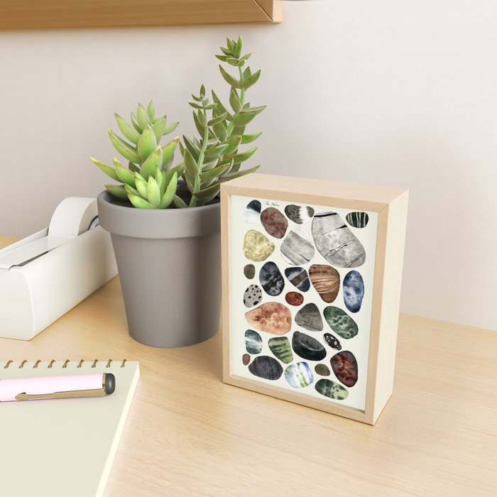  beach pebbles Mini Art Print Gallery Image 2