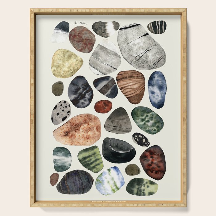  beach pebbles Serving Tray Gallery Image 1