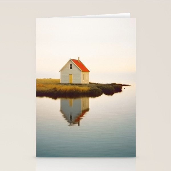Cute Little Cabin In Iceland Stationery Card Gallery Image 2