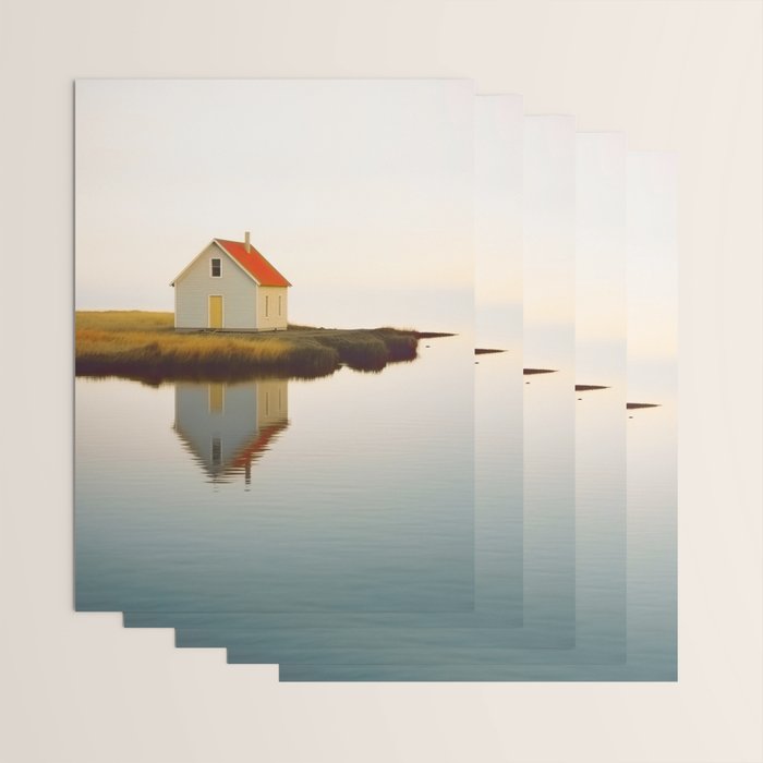 Cute Little Cabin In Iceland Wrapping Paper Gallery Image 3