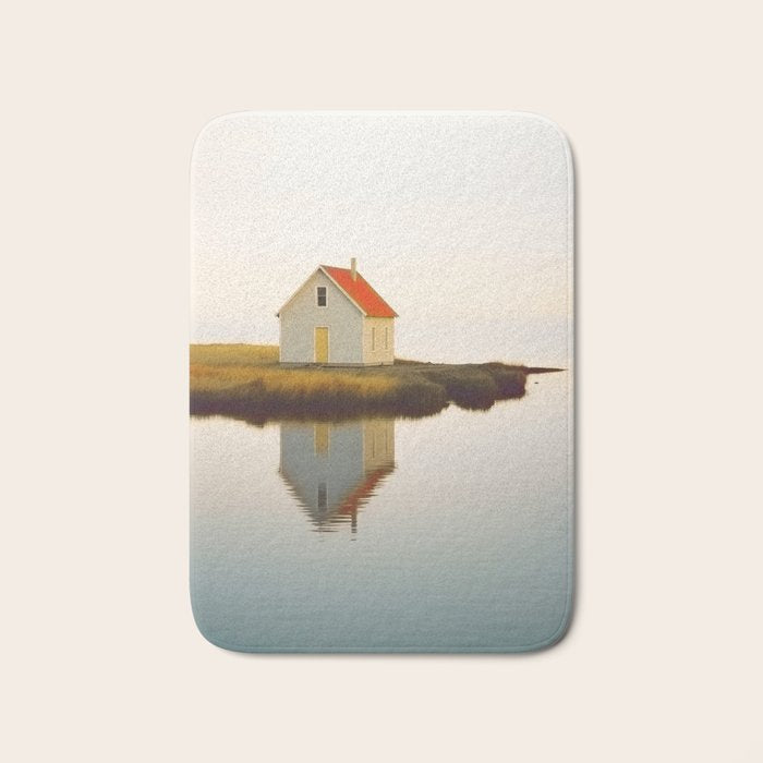 Cute Little Cabin In Iceland Bath Mat Gallery Image 1