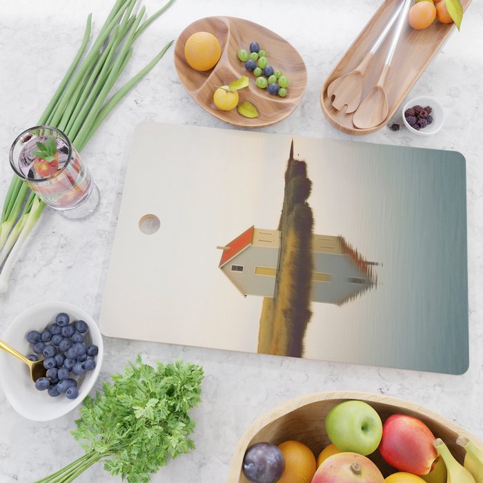 Cute Little Cabin In Iceland Cutting Board Gallery Image 2