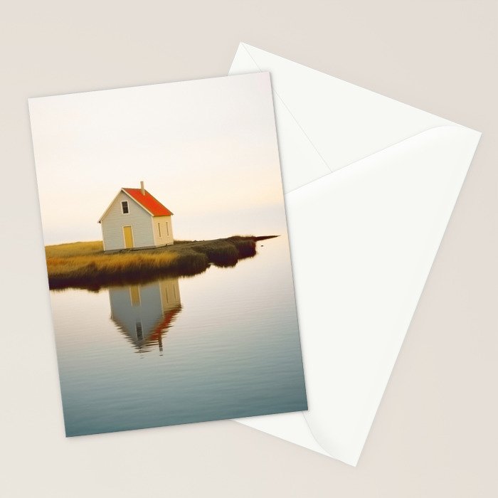 Cute Little Cabin In Iceland Stationery Card Gallery Image 2