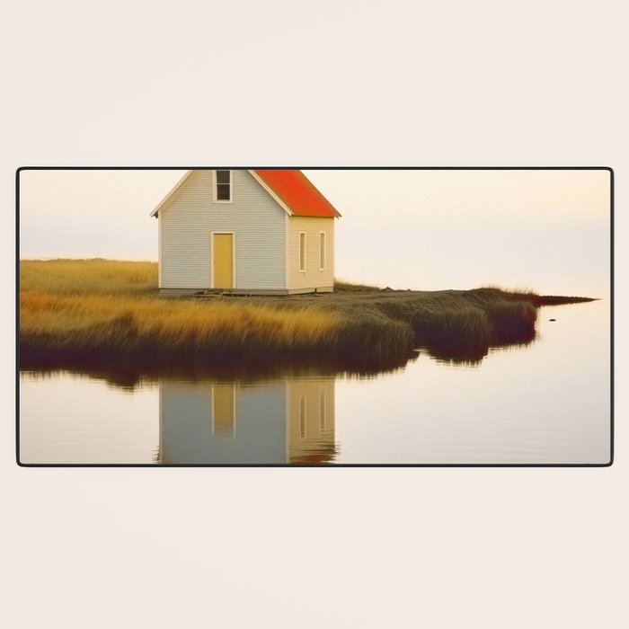 Cute Little Cabin In Iceland Desk Mat Gallery Image 3