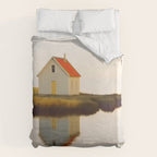 Cute Little Cabin In Iceland Duvet Cover Gallery Image 6
