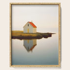 Cute Little Cabin In Iceland Serving Tray Gallery Image 1