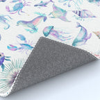 Colorful Water Colors Of Various Sea Animals Pattern Rug Gallery Image 4
