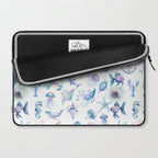 Colorful Water Colors Of Various Sea Animals Pattern Laptop Sleeve Gallery Image 2