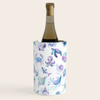 Colorful Water Colors Of Various Sea Animals Pattern Wine Chiller Gallery Image 1