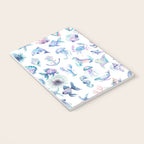 Colorful Water Colors Of Various Sea Animals Pattern Notebook Gallery Image 3