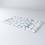 Colorful Water Colors Of Various Sea Animals Pattern Rug Gallery Image 3