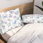 Colorful Water Colors Of Various Sea Animals Pattern Pillow Sham Gallery Image 2