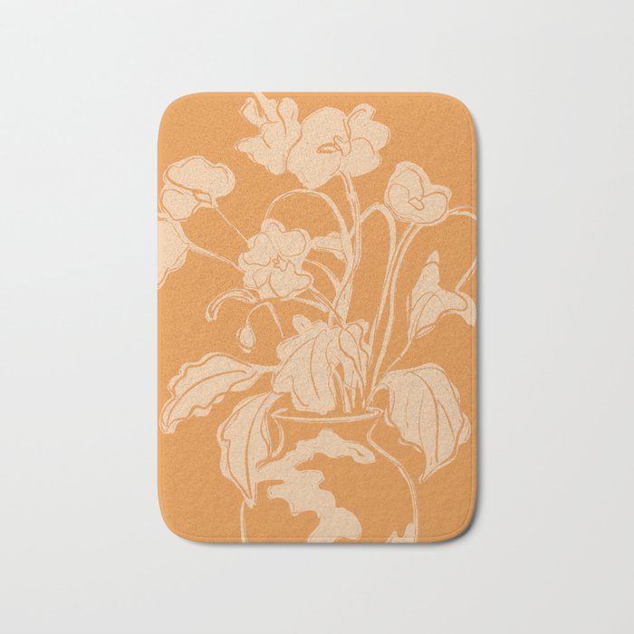 Minimalist Flowers In A Vase 6 Bath Mat Gallery Image 1