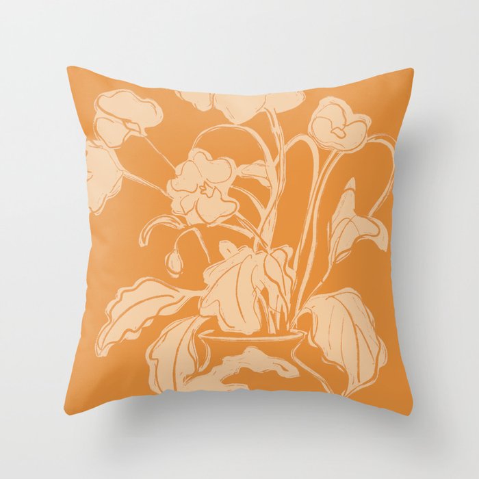 Minimalist Flowers In A Vase 6 Throw Pillow Gallery Image 6