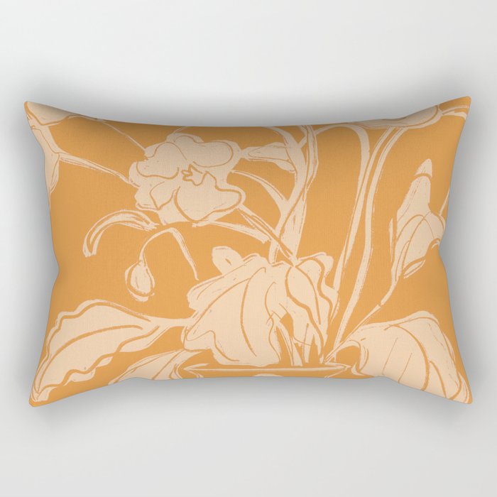 Minimalist Flowers In A Vase 6 Rectangular Pillow Gallery Image 2