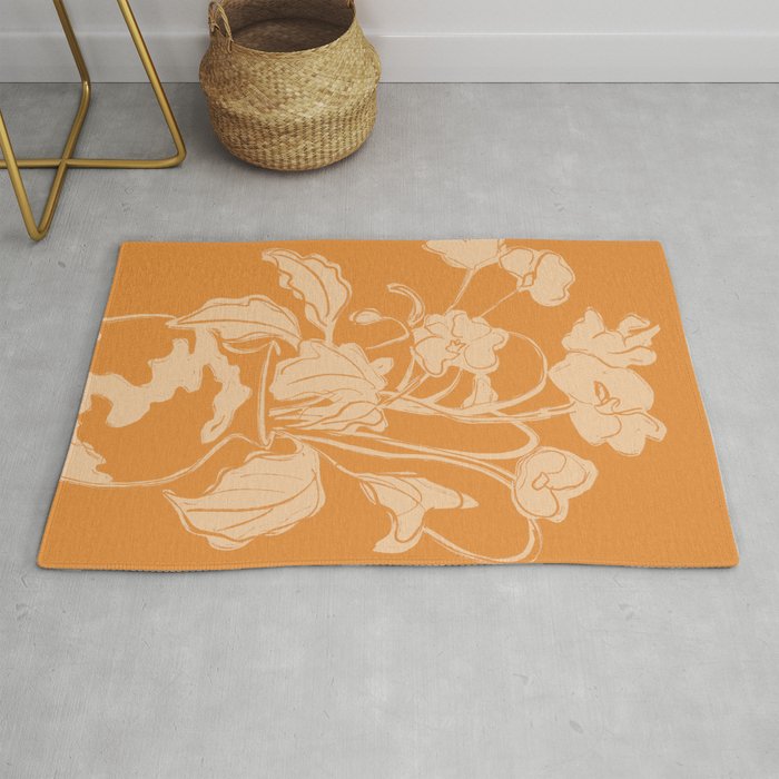 Minimalist Flowers In A Vase 6 Rug Gallery Image 1