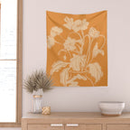 Minimalist Flowers In A Vase 6 Wall Tapestry Gallery Image 2