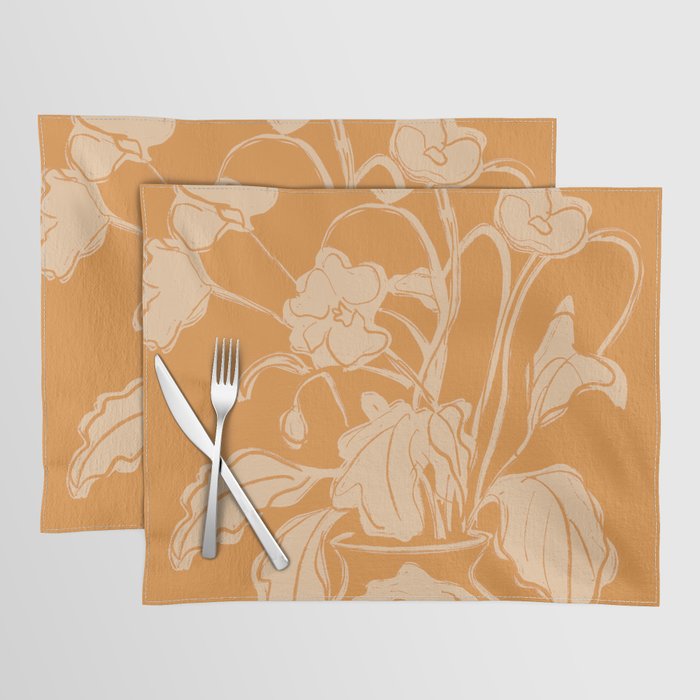 Minimalist Flowers In A Vase 6 Placemat Gallery Image 1