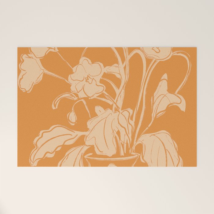 Minimalist Flowers In A Vase 6 Welcome Mat Gallery Image 1