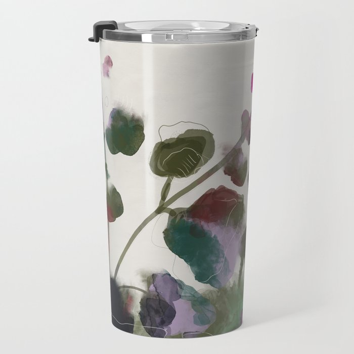 floral abstract summer autumn Travel Mug Gallery Image 3