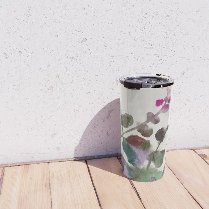 floral abstract summer autumn Travel Mug Gallery Image 4