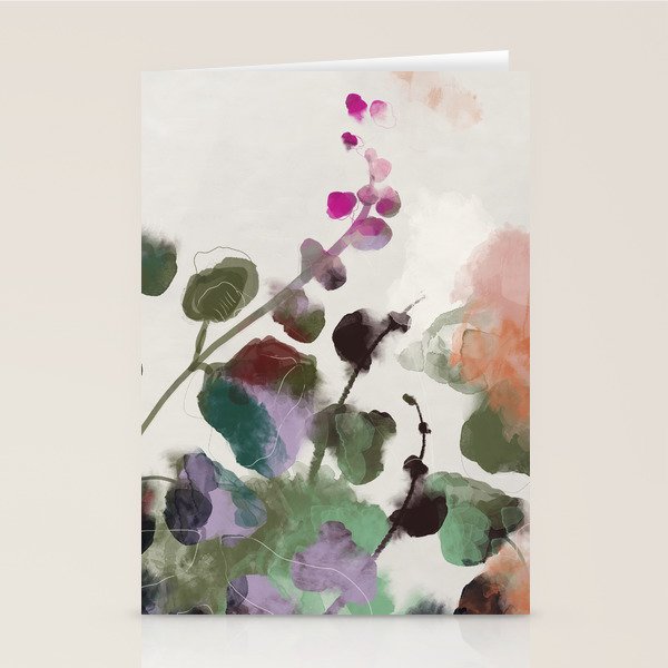 floral abstract summer autumn Stationery Card Gallery Image 2