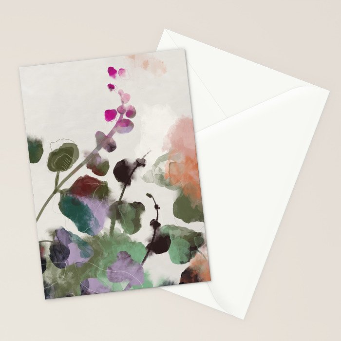 floral abstract summer autumn Stationery Card Gallery Image 2